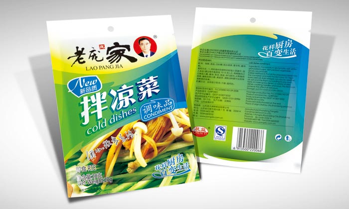 老龐家調味品包裝設計—拌涼菜包裝效果圖
